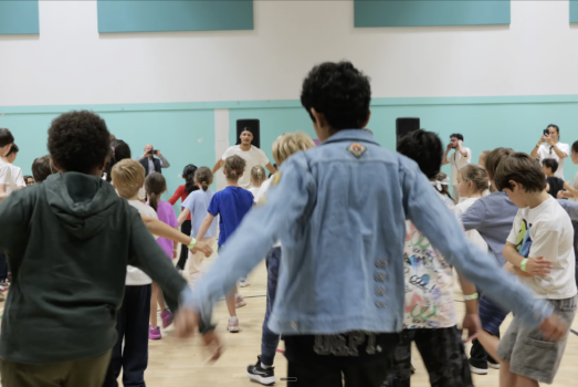 Marcus teaching students at The Badge